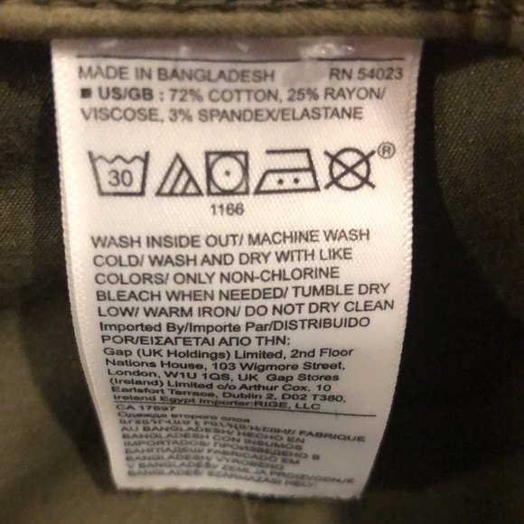 Banana Republic Sloan Utility Pants Heritage Olive - Picture 3 of 5